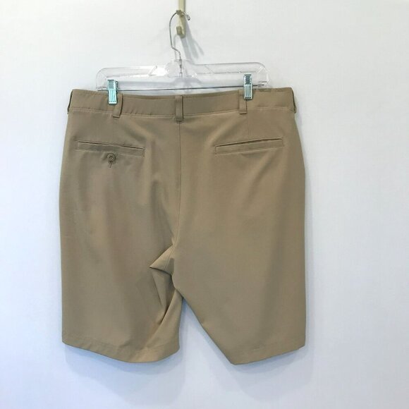 Ben Hogan Men's Flat Front 10 inch Golf Shorts in Tan Sz 38 Activewear Tennis - Picture 6 of 15